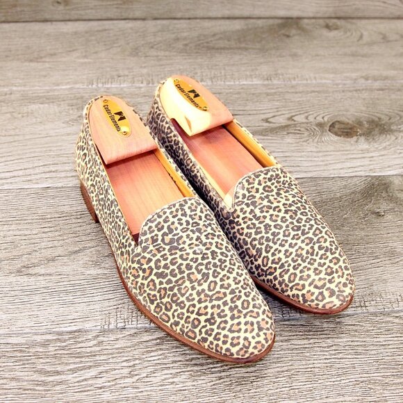 $650 worn 1x GRAVATI Womens 5.5 M Neiman Marcus 4663 Leopard Print add $15 Trees - Picture 1 of 16